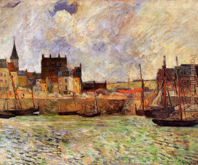 The Port Dieppe painting - Paul Gauguin The Port Dieppe art painting